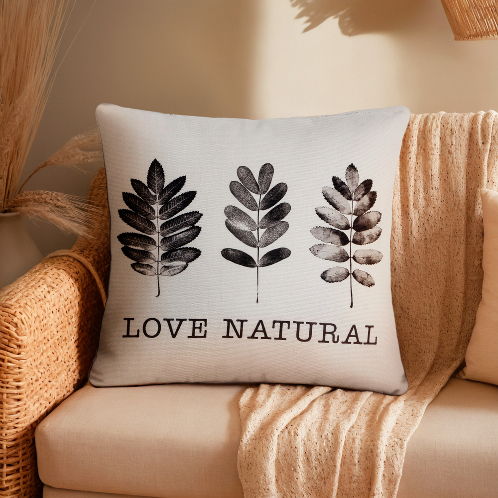 Наволочка декоративная Природа  (вид 1), 40 х 40 см, 100% хлопок