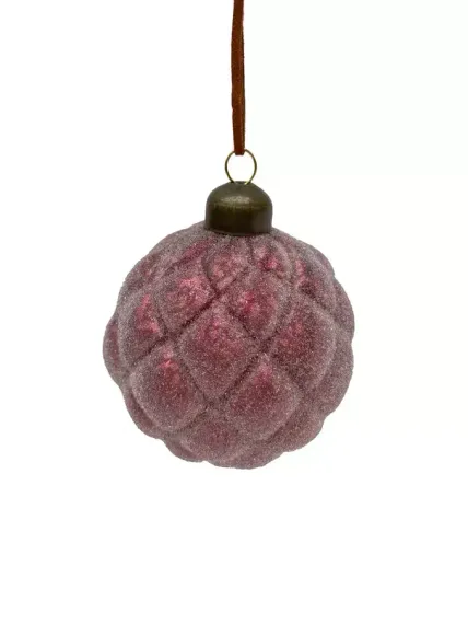 Набор винтажных стеклянных шаров Клюква в сахаре 80 мм., бордо, 9 шт., Christmas DeLuxe (130360)