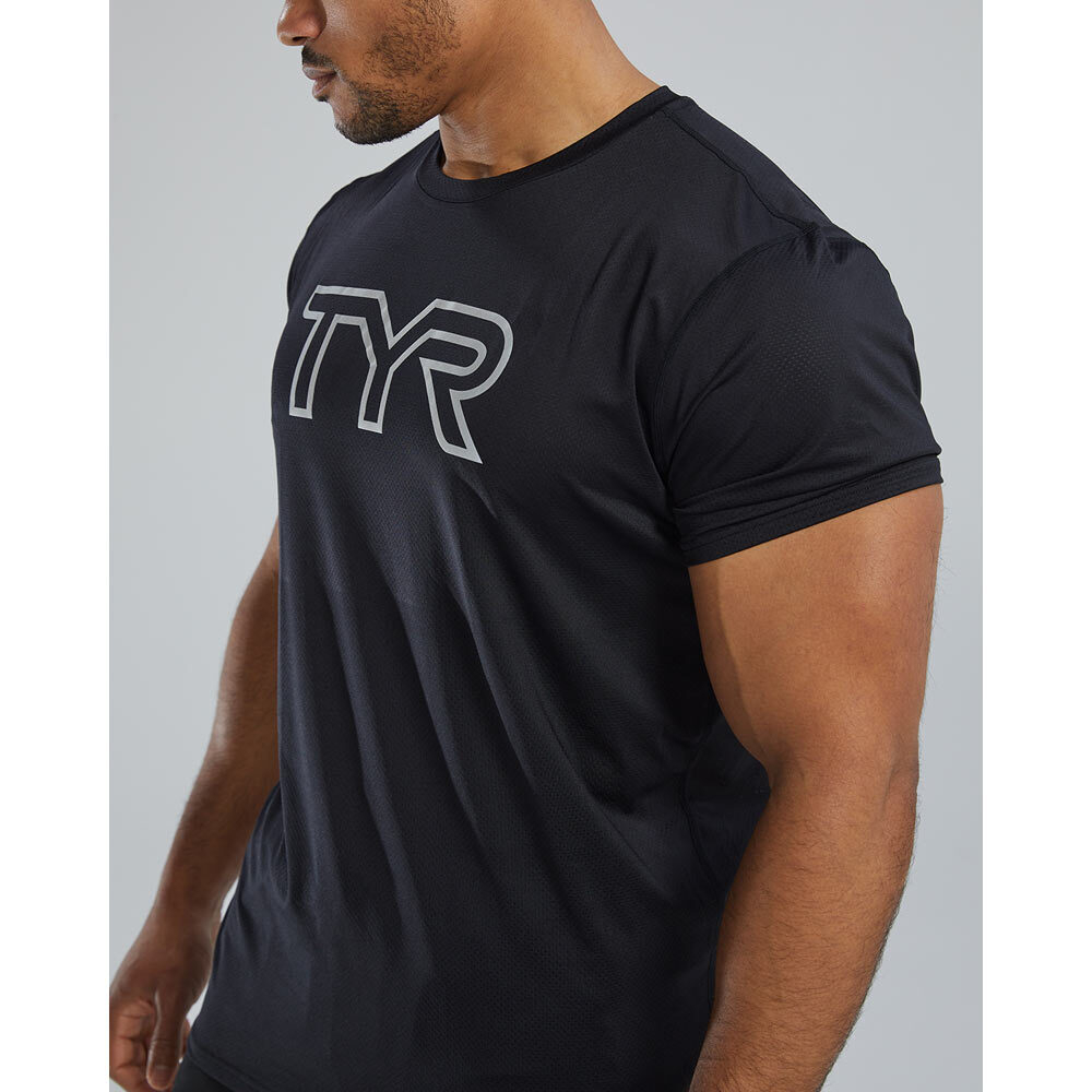 Футболка мужская TYR MEN'S AIRTEC TEE BIG LOGO SOLID/HEATHER