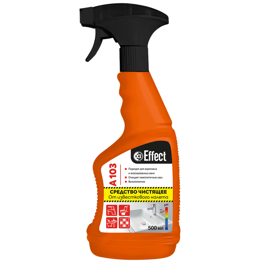 Профессиональное чистящее средство для удаления известкового налета и ржавчины Effect Alfa 103 500 мл с курком