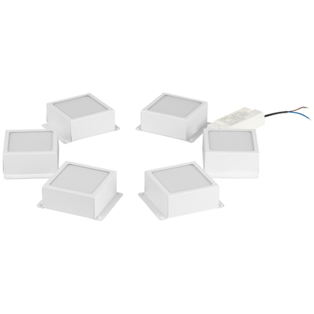 Светильник светодиодный ЭРА SPO-646-3-5K-W6 36Вт 5000К 89х89мм грильято 100х100 домино белый 6 кубиков драйвер