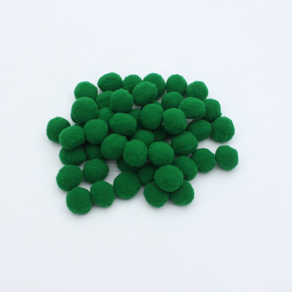 Помпоны, размер 25 мм, цвет 40 темно-зеленый (1уп = 50шт)