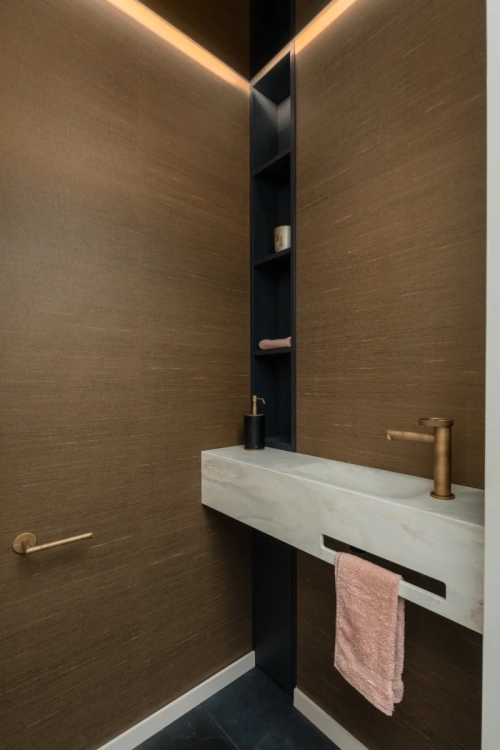 Бумагодержатель Gessi Anello, настенный, цвет Warm Bronze Brushed PVD