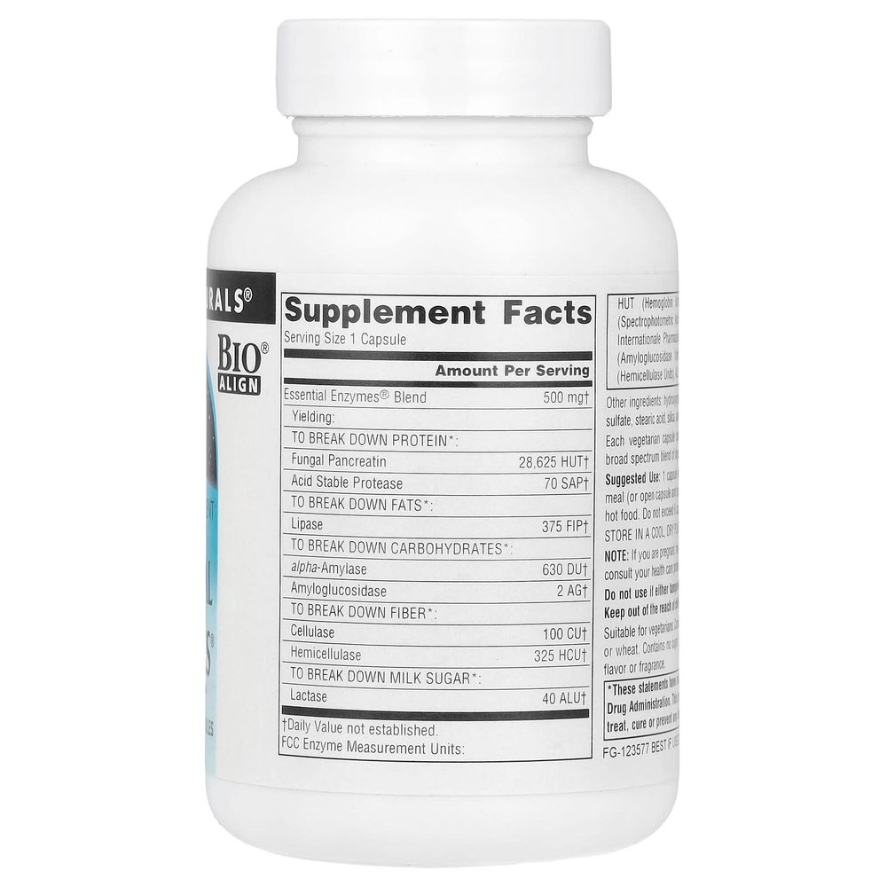 Source Naturals, Daily Essential Enzymes®, 500 мг, 120 вегетарианских капсул