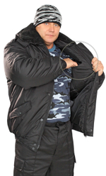 Куртка утеплённая "Норд" тк. Дюспа чёрная