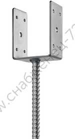 ЗУБР ОС-U 91 х 120 х 60 мм, U-образное основание столба (310286-090)