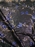 Пайетка на сетке черный купон