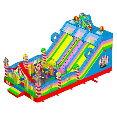 Коммерческий надувной батут «Парк развлечений 5» 12*6*7 м