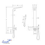 Душевая панель Ceruttispa БАРБАРИЯ (BARBARIA) B CT9657 из нержавеющей стали, цвет черный