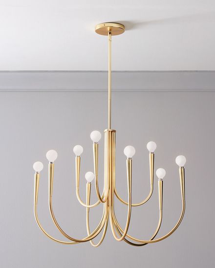 Золотая люстра “Свуп”