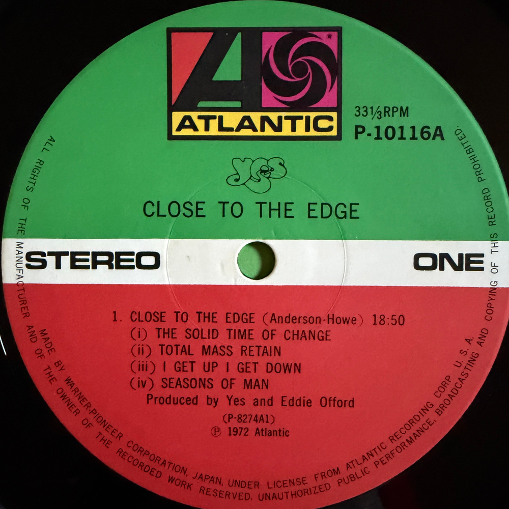 Виниловая пластинка Yes ‎– Close To The Edge LP