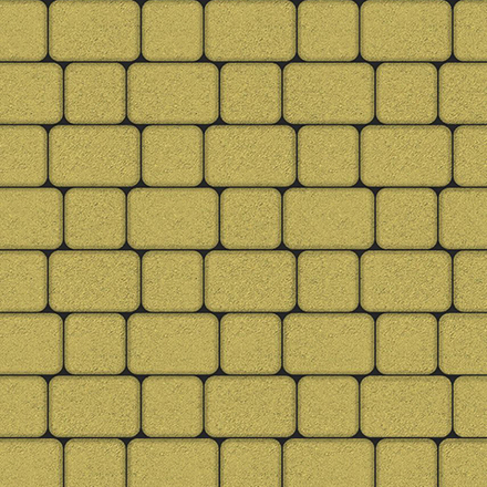 Тротуарная плитка КЛАССИКО - Стандарт Желтый, комплект из 2 видов плит