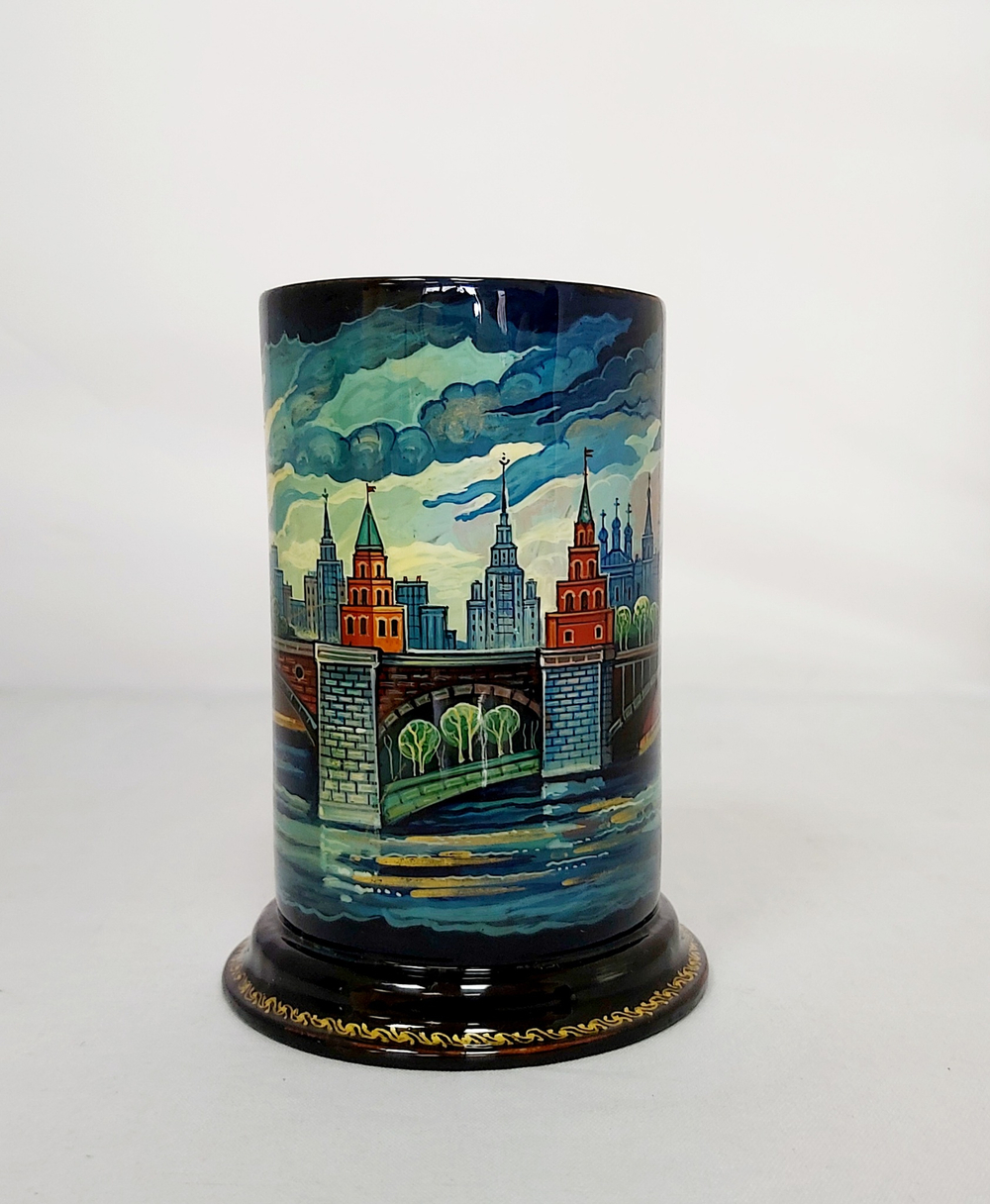 Стакан под ручки с карандашами "Москва" (Ручная роспись Палех)