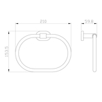Кольцо для полотенец WONZON & WOGHAND FIRST, Хром (WW-8423)