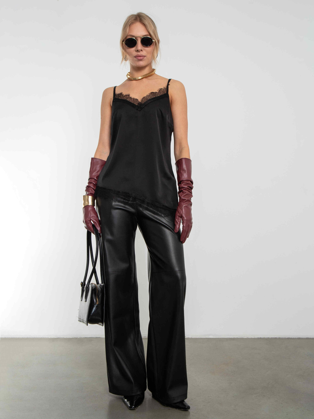 Брюки из экокожи на замше Mirage