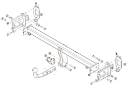 Фаркоп Brink (Thule) 609100 для MERCEDES-BENZ GLC (X253) 15-(паспорт и сертификат в комплекте)(без электрики)