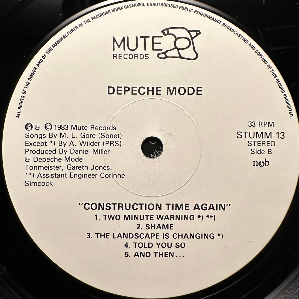 Depeche Mode - Construction Time Again (Скандинавия 1983г.)