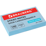 Стикеры BRAUBERG пастельный цвет 76х51 мм 100 листов светло-синий (24 штуки в упаковке)