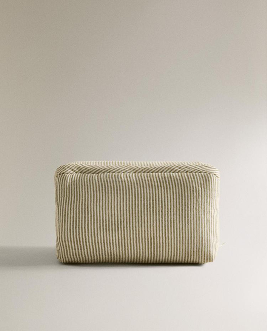 ZARA HOME ДЕТСКАЯ ХЛОПКОВАЯ КОСМЕТИЧКА, ЗЕЛЕНЫЙ