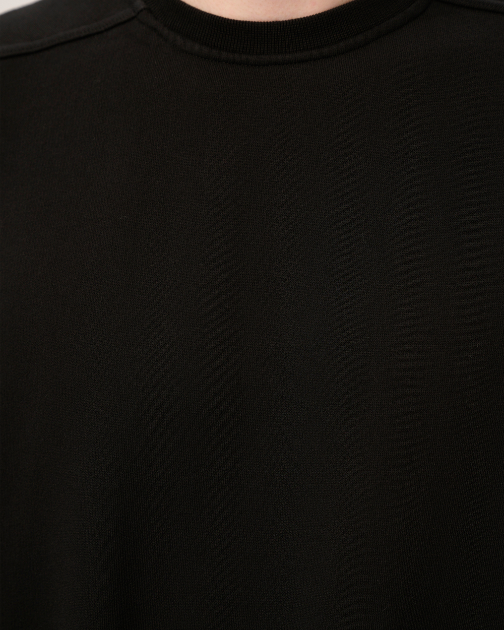 RICK OWENS DRKSHDW СВИТШОТ ЧЕРНЫЙ БЕЗ РУКАВОВ JUMBO