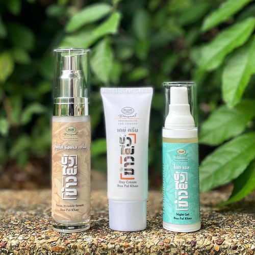 Сыворотка для лица с Коллагеном, экстрактами Лотоса, Бамбука, Центеллы и маслом рисовых зародышей Focus Wrinkle Serum Bua Pai Khao Abhaibhubejhr