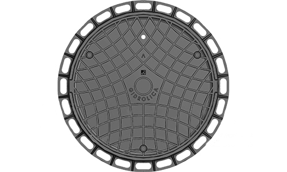 Люк канализационный Gidrolica Garden — пластиковый тип Л, черный