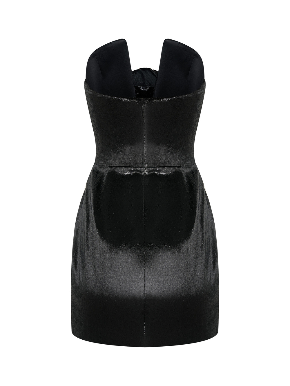 Black Mini Dress with Rose Appliqué