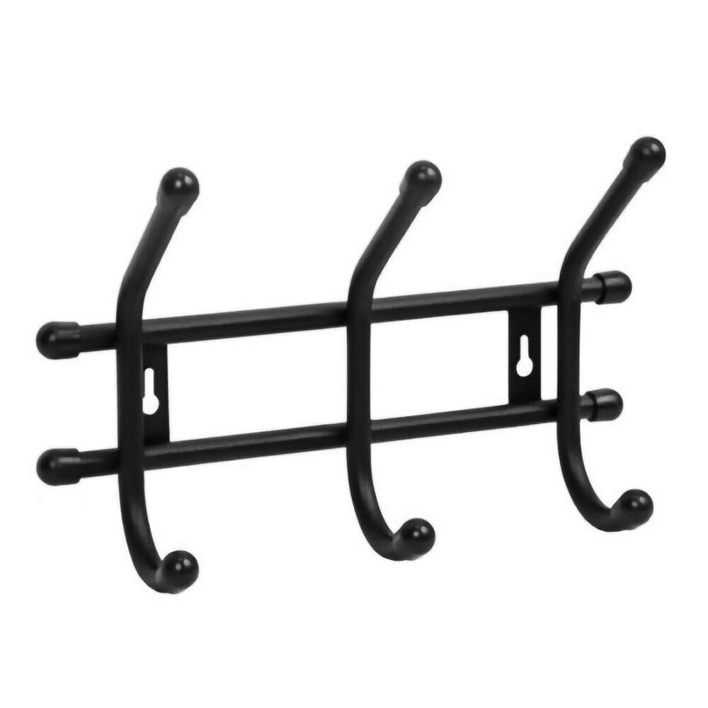 Вешалка настенная "Уют 3" 3 крючка, 260*75*160мм, цвет черный
