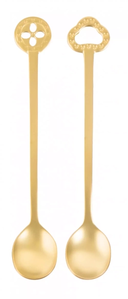 Sambonet - Набор из 2 ложек Oriental Party Antique Gold / артикул   52649G00  / GTIN 8014808113550