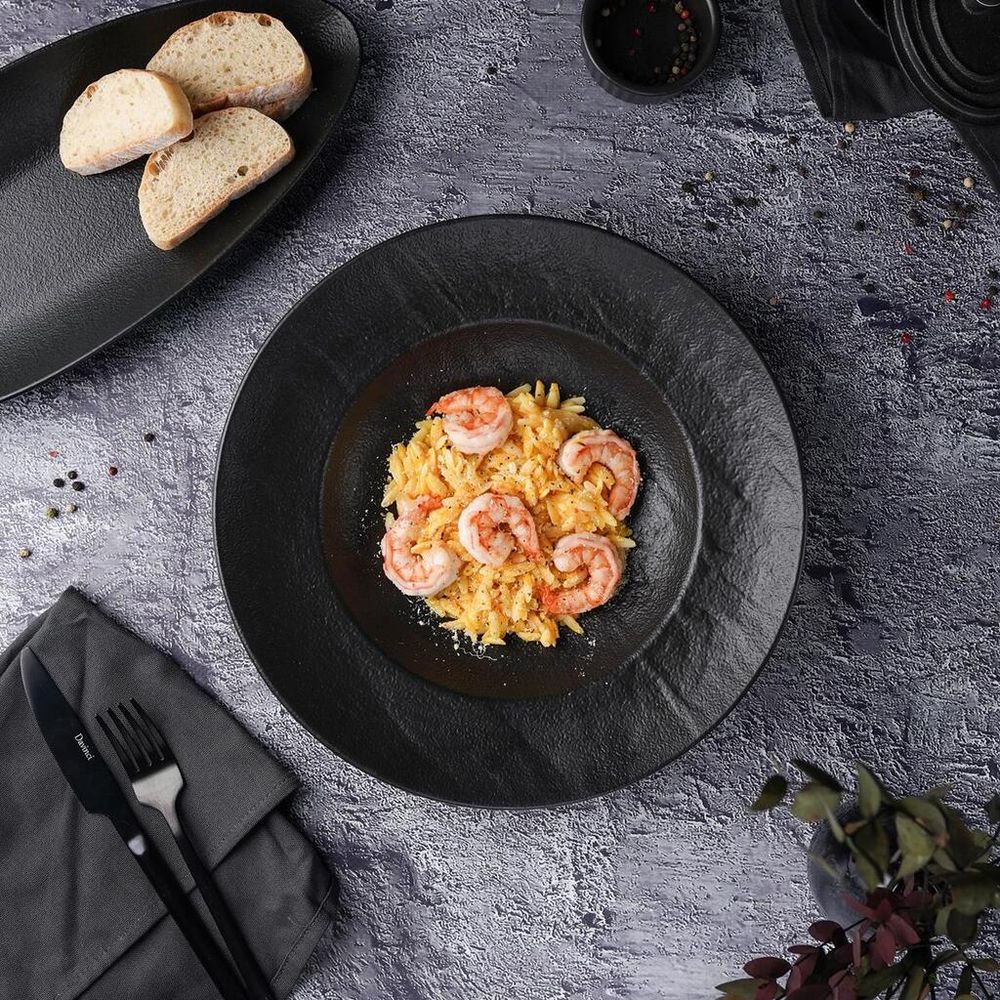 Тарелка глубокая 450 мл d 28,5 см h5 см для пасты/салата Black Raw Stellar P.L. Proff Cuisine [1]