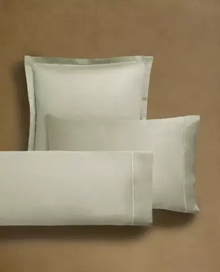 ZARA HOME (300 НИТЕЙ) НАВОЛОЧКА ИЗ ХЛОПКА, СВЕТЛО-ЗЕЛЕНЫЙ