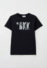 Футболка BIKKEMBERGS Черный/Термопринт: буквы с фотопринтом Мальчик