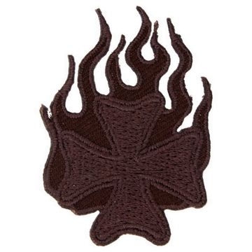 Нашивка Крест в огне 35х50 (коричневый)