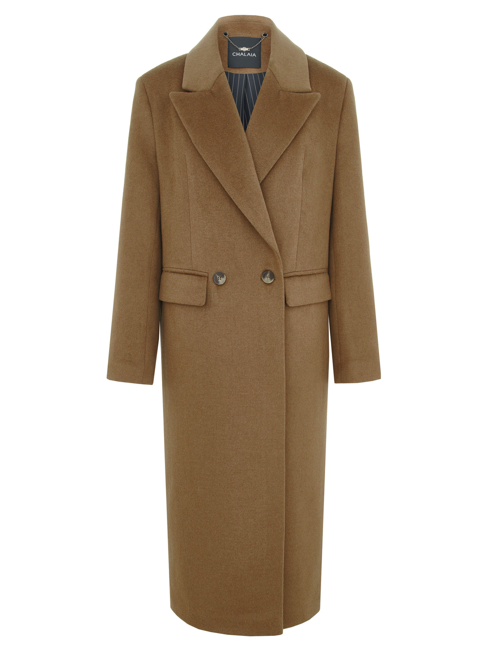 Пальто из шерсти коричневое