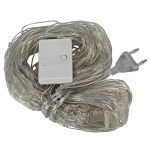 Гирлянда сетка ш1,5* в1,5м 120 ламп LED, прозр.пров.,8 реж, IP-20, цв.белый (Серпантин)