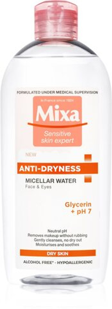 MIXA Anti-Dryness - мицеллярный флюид против сухости кожи /   400  ml  / GTIN 3600550368444
