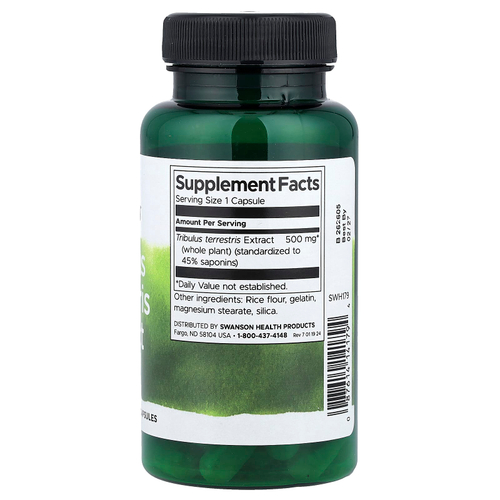 Swanson, Экстракт якорцев стелющихся, 500 мг, 60 капсул