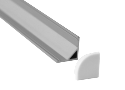 Угловой алюминиевый профиль,  16х16х2000. Цвет: Анодированное серебро Серия:DN8ALE