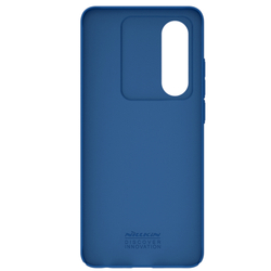 Чехол синего цвета от Nillkin с защитной шторкой для камеры на OnePlus Nord CE4 Lite, серии CamShield Case