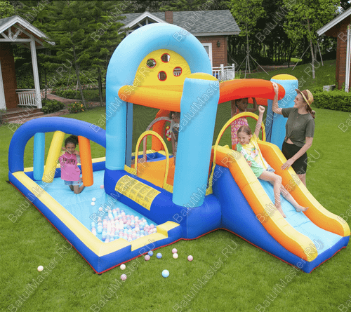 Батут для детей для дома "Веселая игра" 4*4*2,5 м