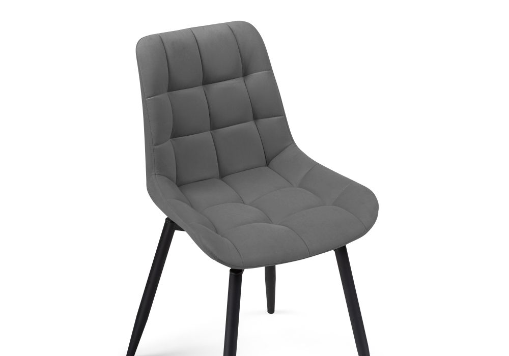 Стул на металлокаркасе Челси крутящийся темно-серый / черный