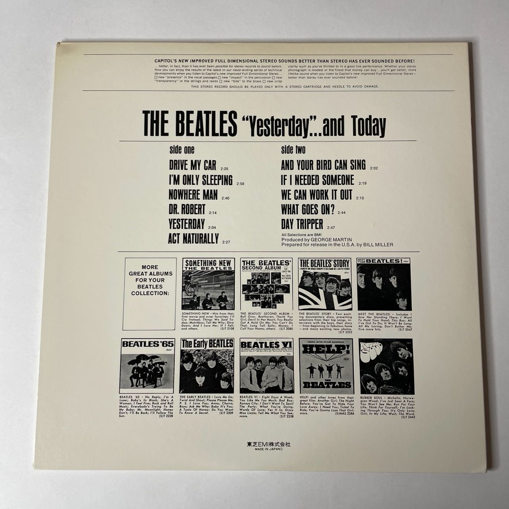 Винтажная виниловая пластинка LP The Beatles Yesterday And Today (Japan 1976) (Obi) Nowhere Man
