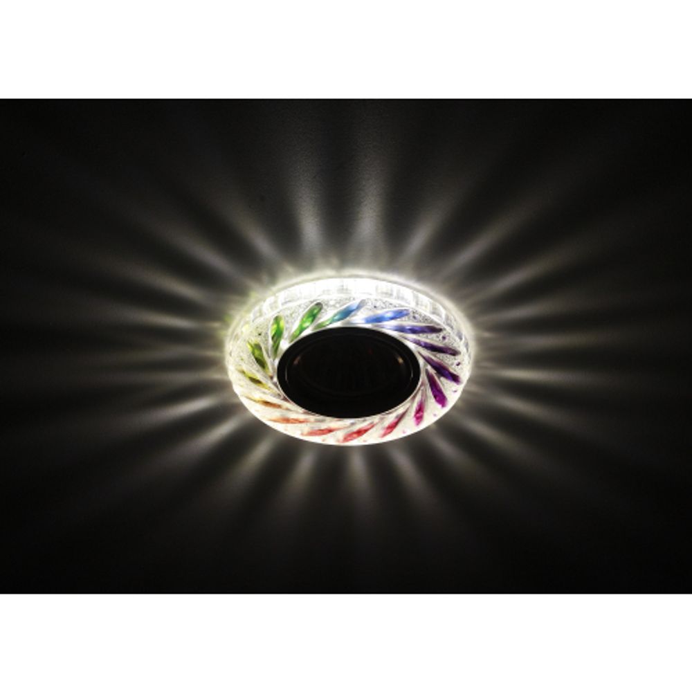 DK LD13 SL RGB/WH Светильник ЭРА декор cо светодиодной подсветкой MR16, мультиколор | Встраиваемые LED светильники
