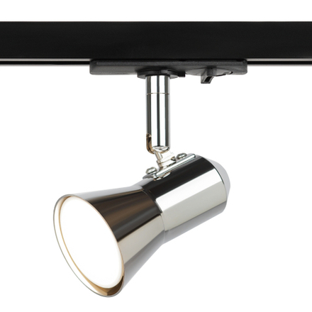 Трековый светильник однофазный ЭРА TR37-GU10 CH под лампу GU10 хром