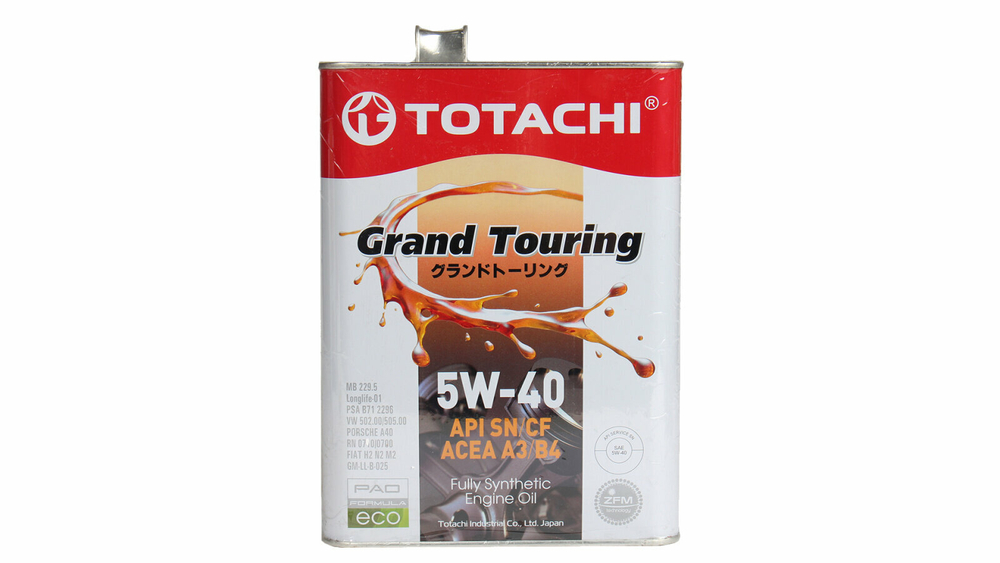 Масло моторное синт. TOTACHI GRAND TOURING FULLY SYNT. SN 5W40 (4L)