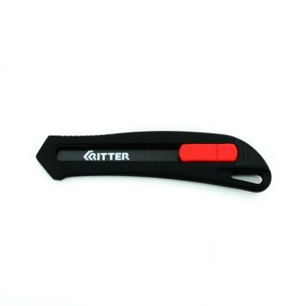 Нож Ritter Eco с выдвижными лезвиями 18 мм (сталь SK2 Black) ABS пластик Soft-touch (300/30/5) 40121180