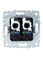 BRITE Розетка компьютерная двойная RJ45 кат.6 РК11-2-БрТБ темная бронза IEK