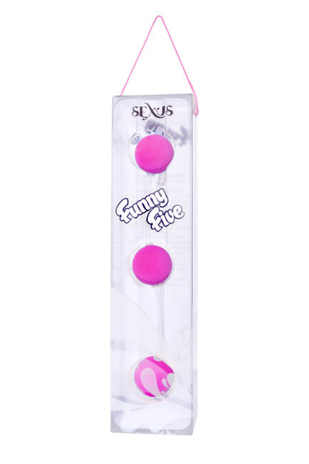 Трехрядные анальные шарики фиолетовые Funny Five (фиолетовый) (Цвет: фиолетовый)