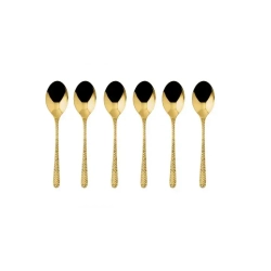 Sambonet Набор из 6 ложек для эспрессо Venezia PVD Gold