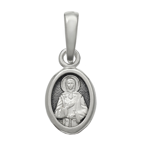 Образок из серебра/Частичное чернение/Подвижное ухо/Ксения